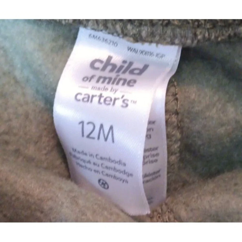 Carter’s Sweatpants Toddler Boys Size 12M Gray Dinosaur Pants